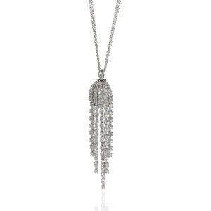 Damiani Sorgente Fashion Necklace in 18k White Gold 1.9 CTW